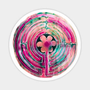 Chartres Watercolor Labyrinth Maze Magnet